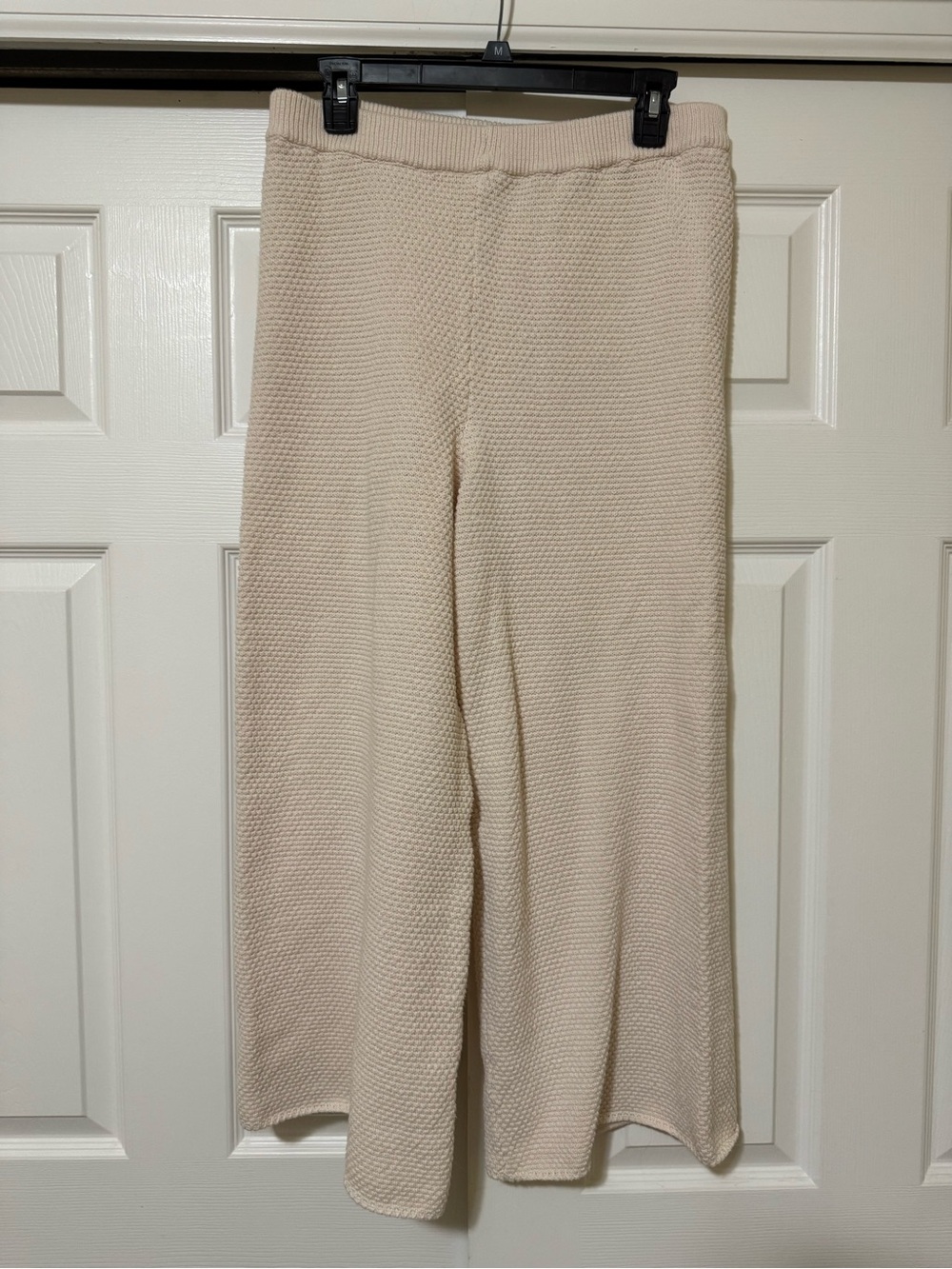Free People Beach Women’s Wide-Leg Knit Pants — Cream